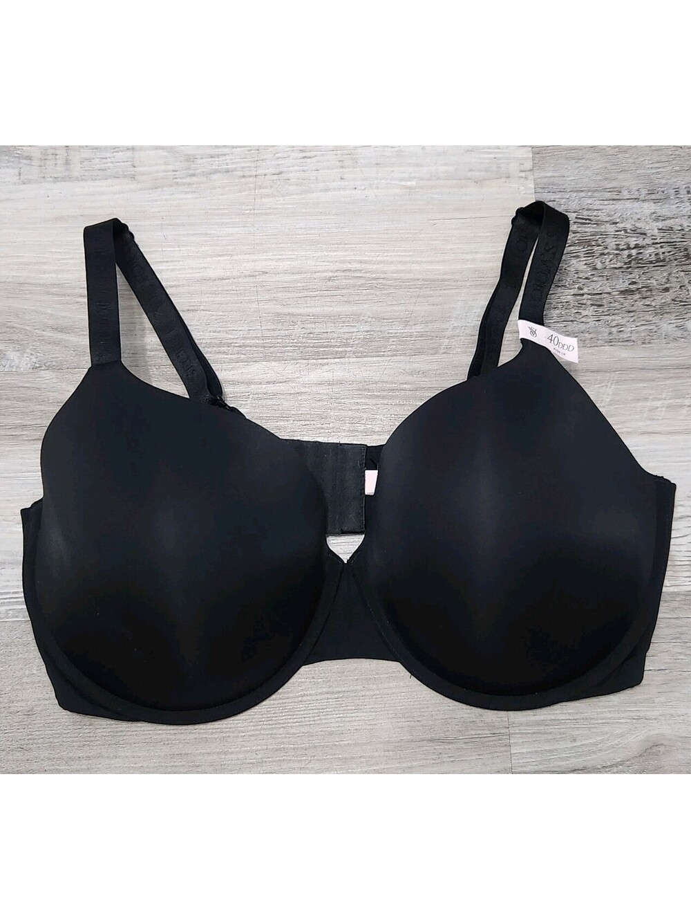 Victoria Secret Bra 40DDD T Shirt Push Up Black New VS
